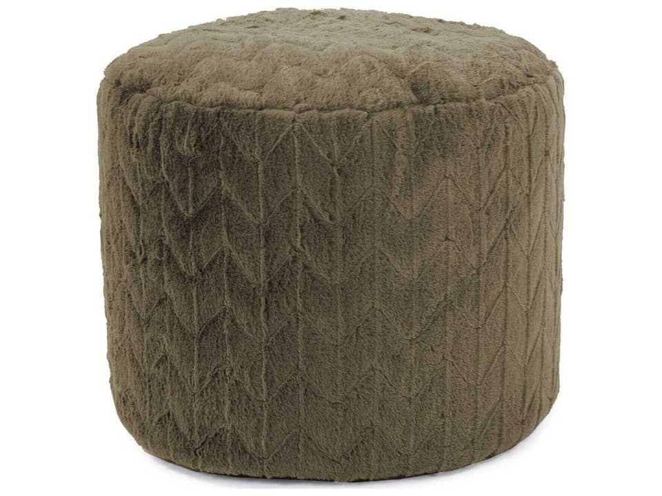 Upholstered Tall Pouf Ottoman