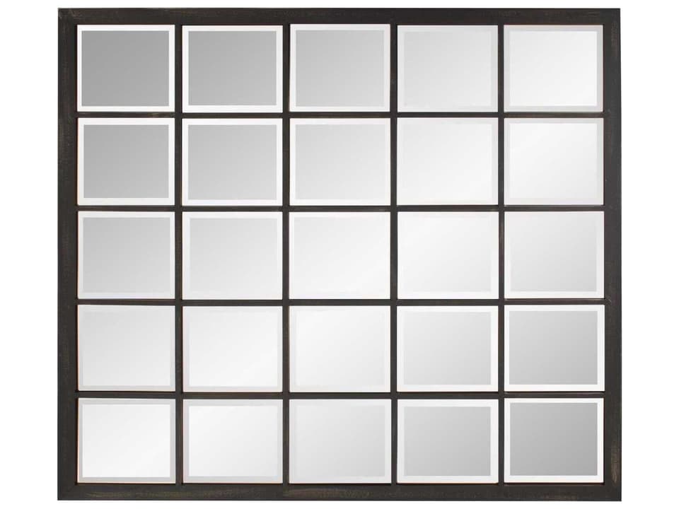 Superior Rectangle Wall Mirror in Antique Black Bronze