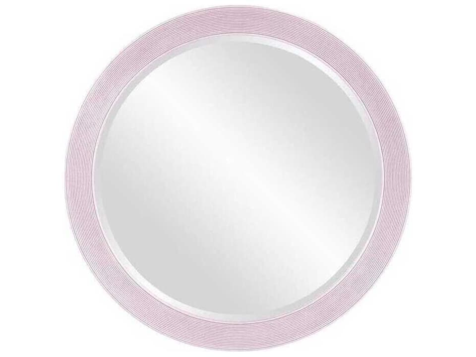 Virginia Round Wall Mirror with Ribbed Texture Frame