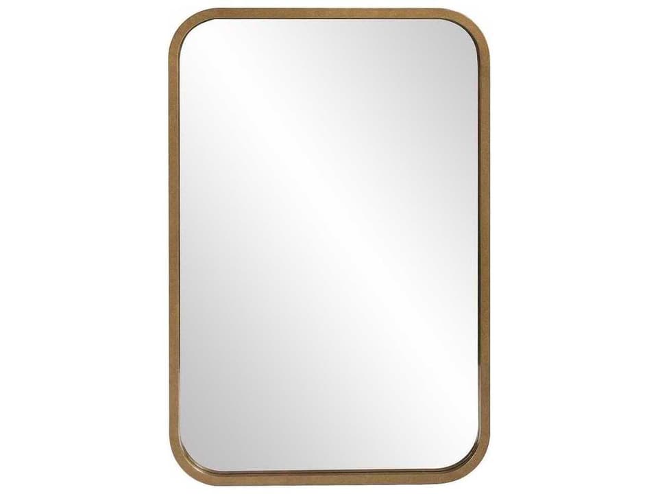 Marcello Rectangular Wall Mirror in Mottled Antique Bronze