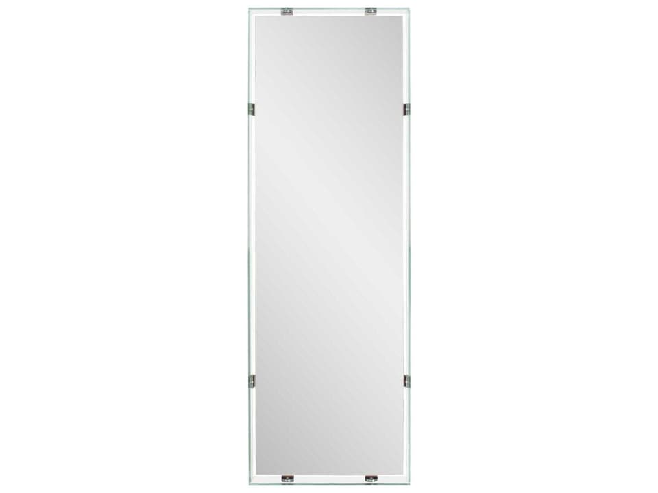 Vivaldo Floating Dressing Mirror with Glass Box in Silver