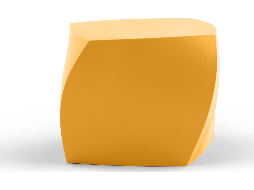 Gehry Left Twist Multi-Functional Cube in Yellow