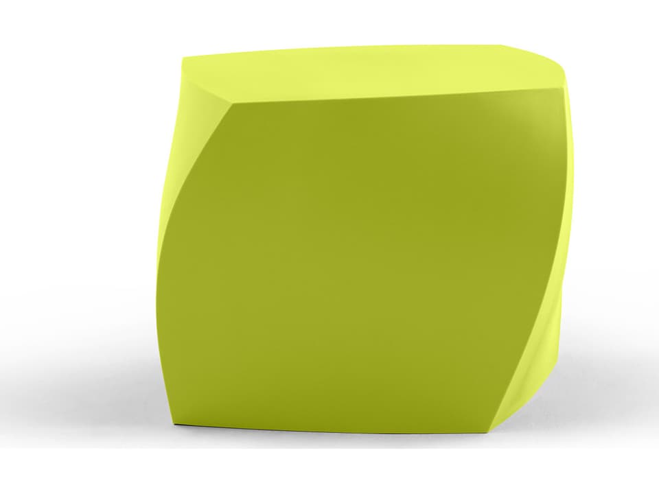 Gehry Left Twist Green Multifunctional Polyethylene Accent Stool