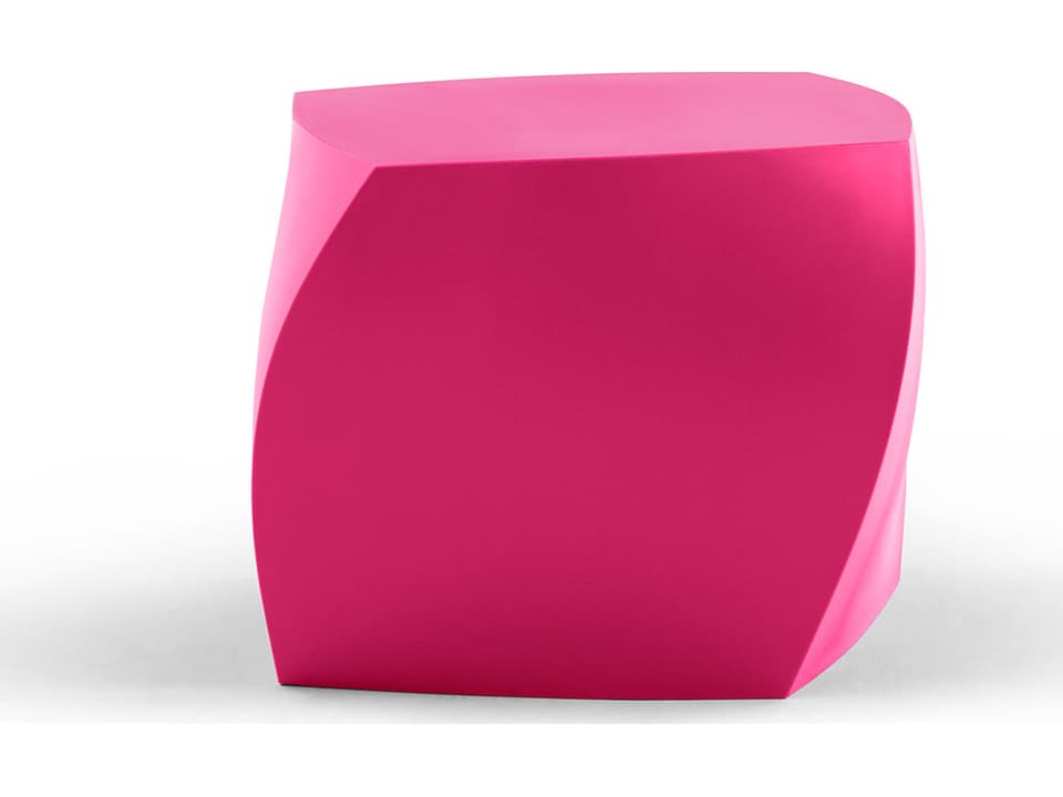 Gehry Left Twist Multipurpose Cube in Magenta