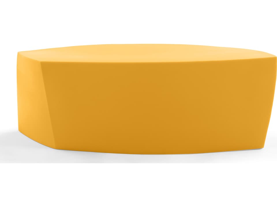 Gehry Bench Yellow Modern Indoor Outdoor Polyethylene