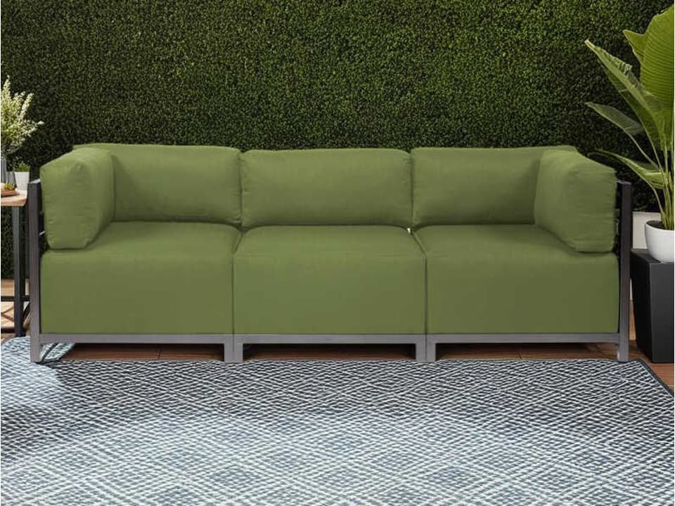 Axis 3-Seat Sunbrella Sofa in Seascape Moss