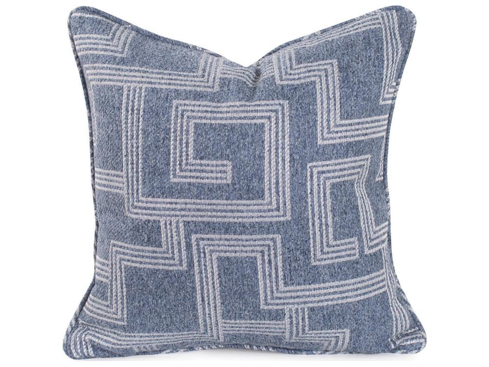 Syros 20-Inch Square Denim Pillow