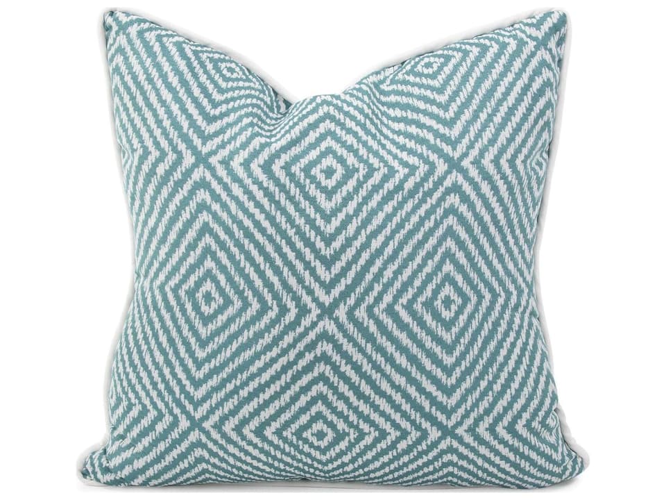 Helm 24-Inch Square Geometric Accent Pillow in Teal