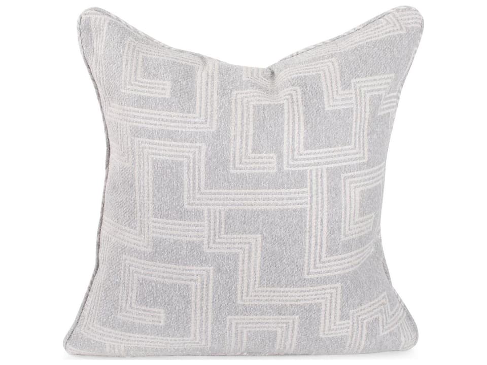 Syros Fog Sunbrella Geometric Striped Pillow