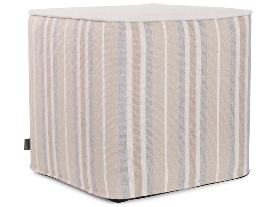 Howard Elliott Dune No Tip Ottoman with Dune Sand Olefin Cushion