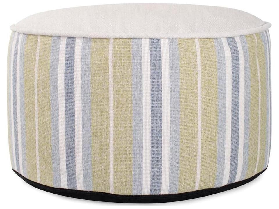 Dune Moss Olefin Fabric Cushion Ottoman