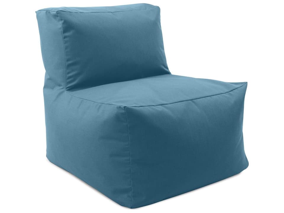Seascape Fabric Cushion Lounge Chair in Turquoise