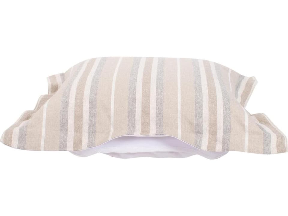 Puff Scroll Outdoor Ottoman Cover in Dune Sand