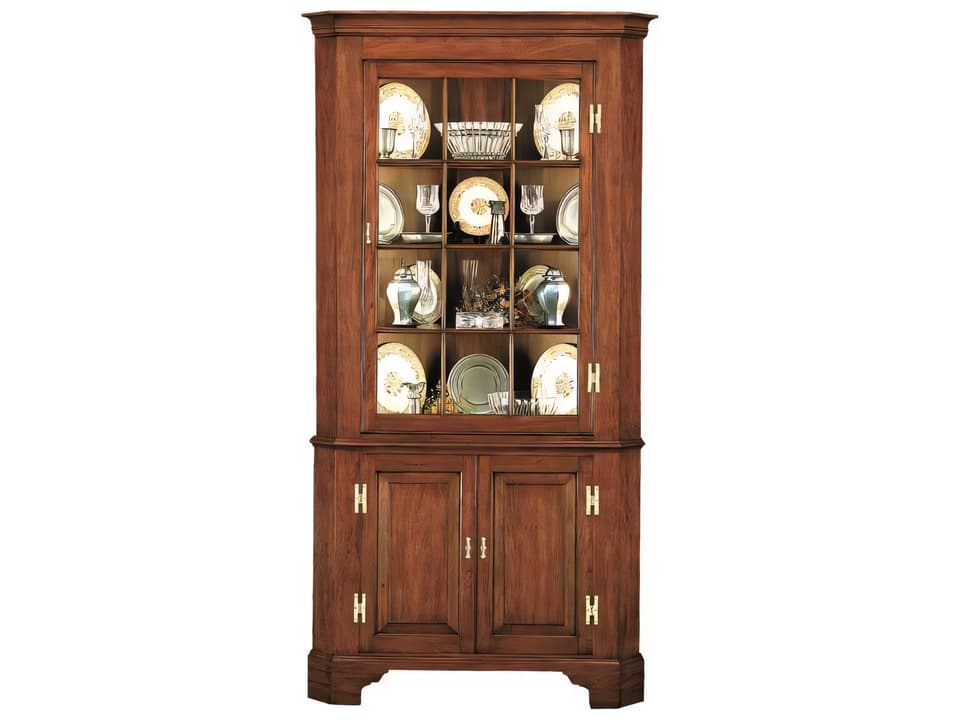 Fairfax Solid Mahogany Corner Display Cabinet
