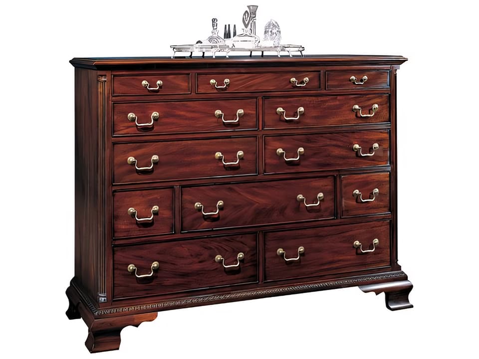 Traditional Wood Dressing Chest with Egg and Dart Molding