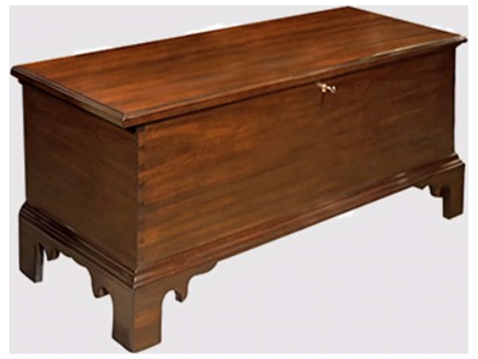 Mahogany Wood Storage Trunk