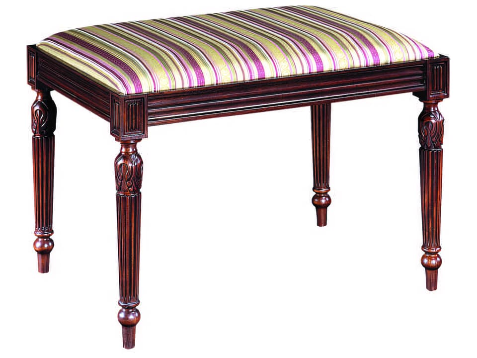 Traditional Solid Mahogany Accent Bench