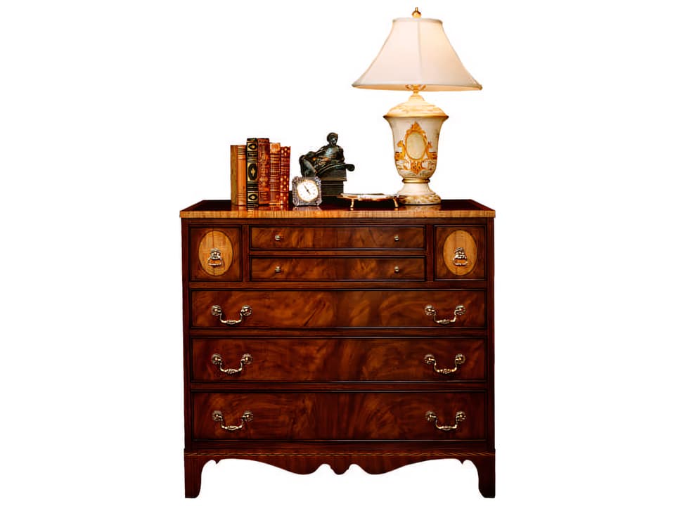 Traditional Mahogany Inlaid Chest