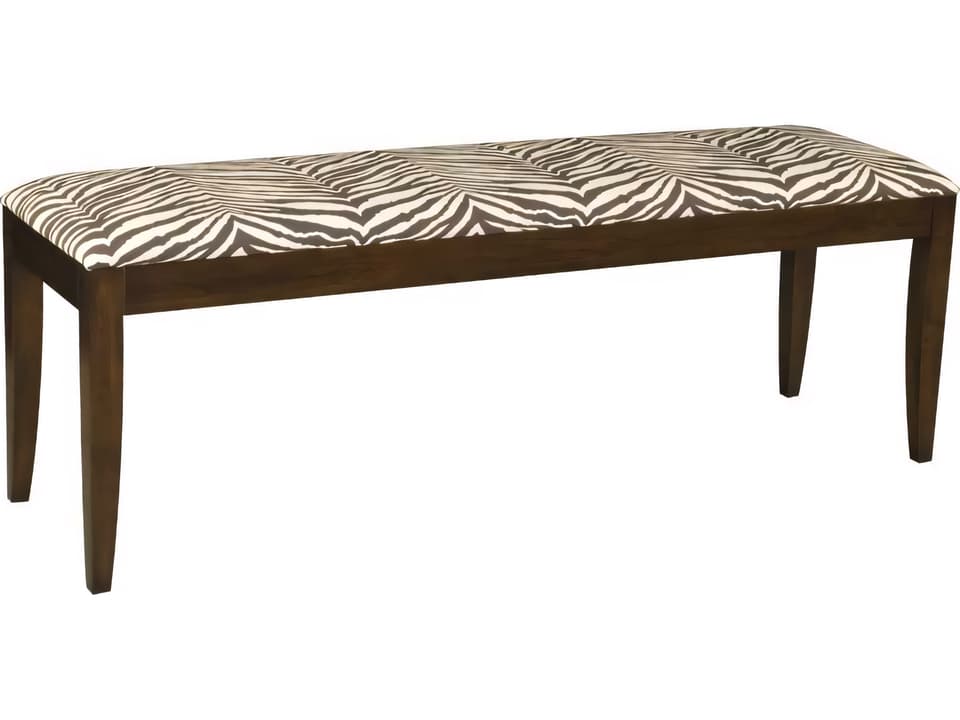 409 Traditional Upholstered Accent Bench with Saber Legs