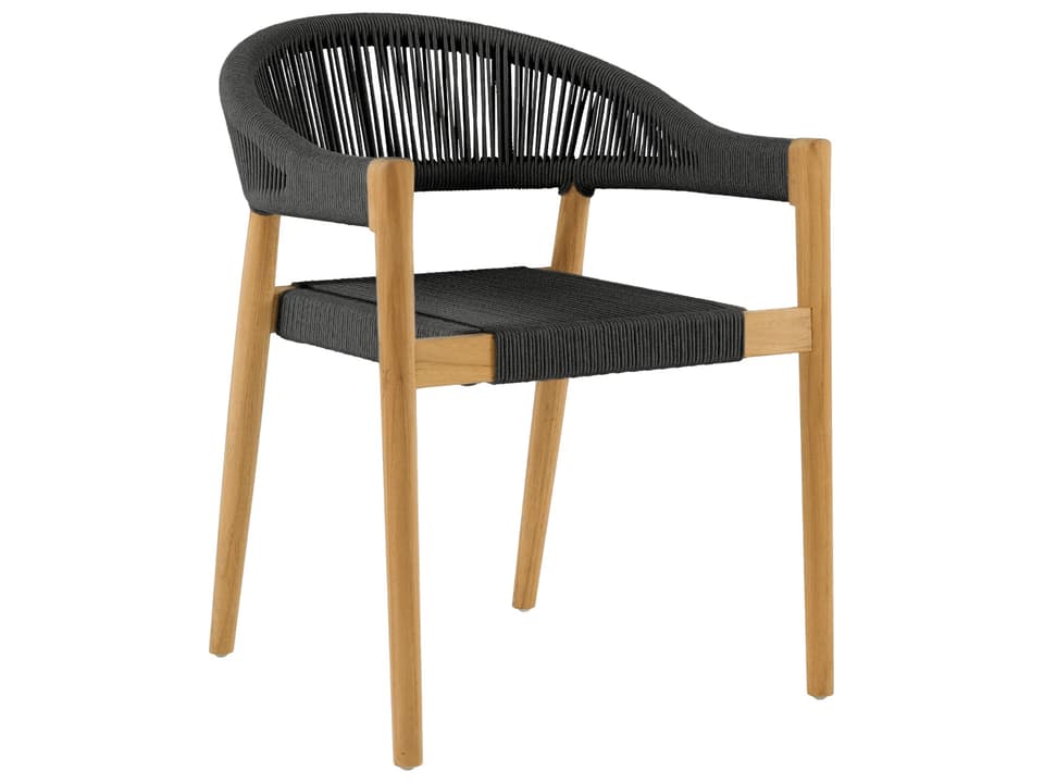 Klint Wood Black Rope Dining Chair