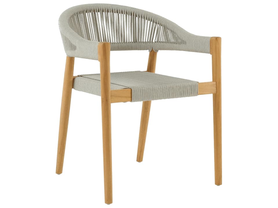 Klint Wood Grey Rope Dining Chair