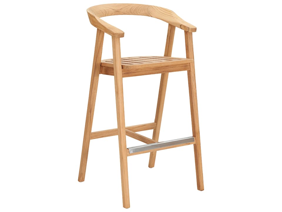 La Costa Wood Teak Bar Stool