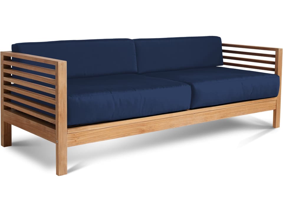 Summer Wood Navy Teak Cushion Sofa