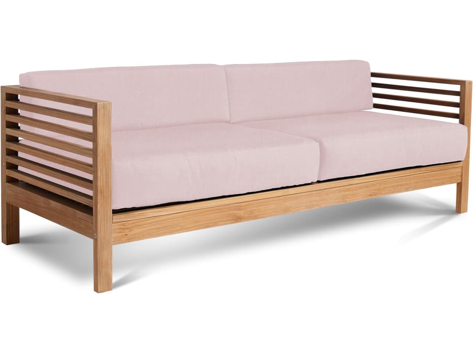 Summer Wood Pink Teak Cushion Sofa