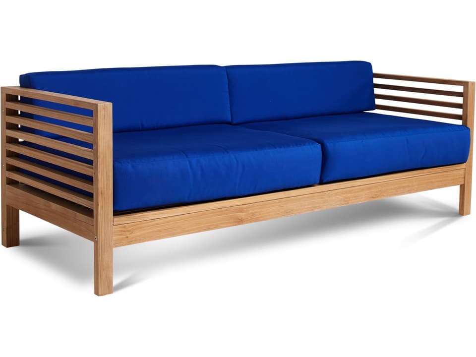Summer Wood True Blue Teak Cushion Sofa