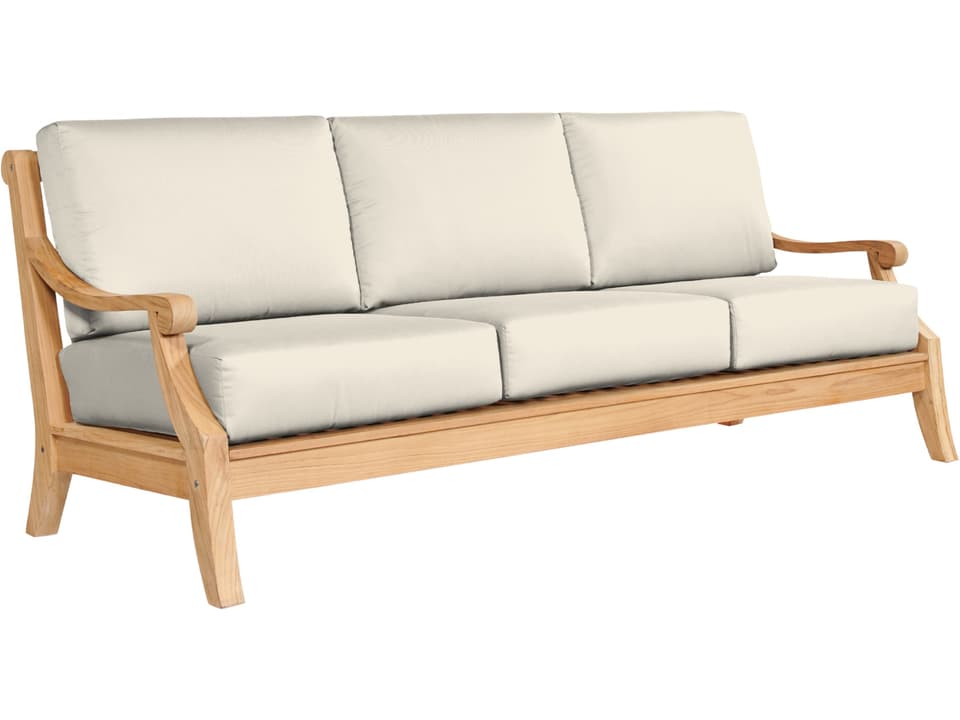Sonoma Wood Canvas Teak Cushion Sofa