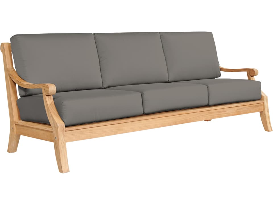 Sonoma Wood Charcoal Teak Cushion Sofa
