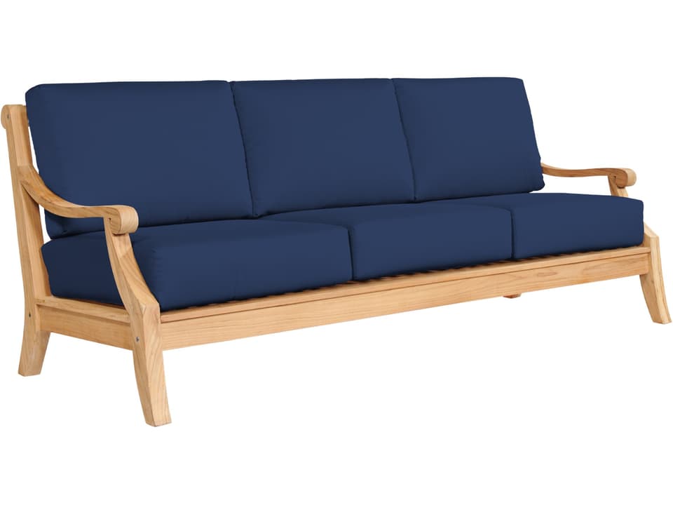 Sonoma Wood Navy Teak Cushion Sofa