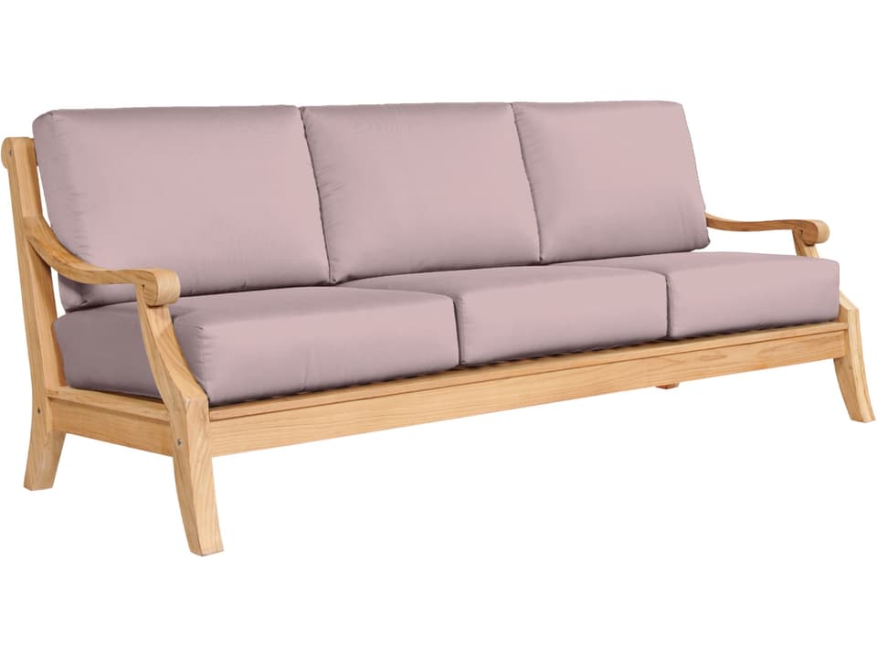 Sonoma Wood Pink Teak Cushion Sofa