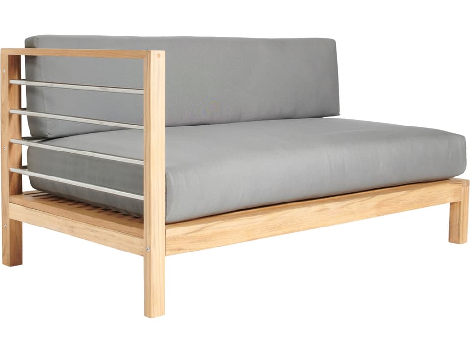 Soho Wood Charcoal Teak Cushion Sofa