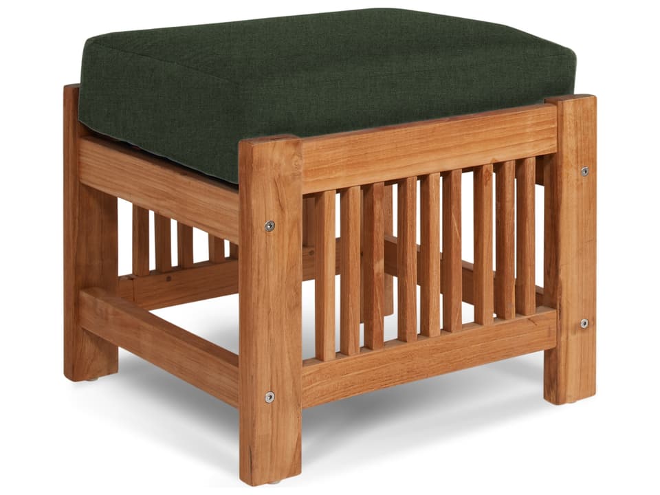 Summer Wood Jungle Teak Cushion Ottoman