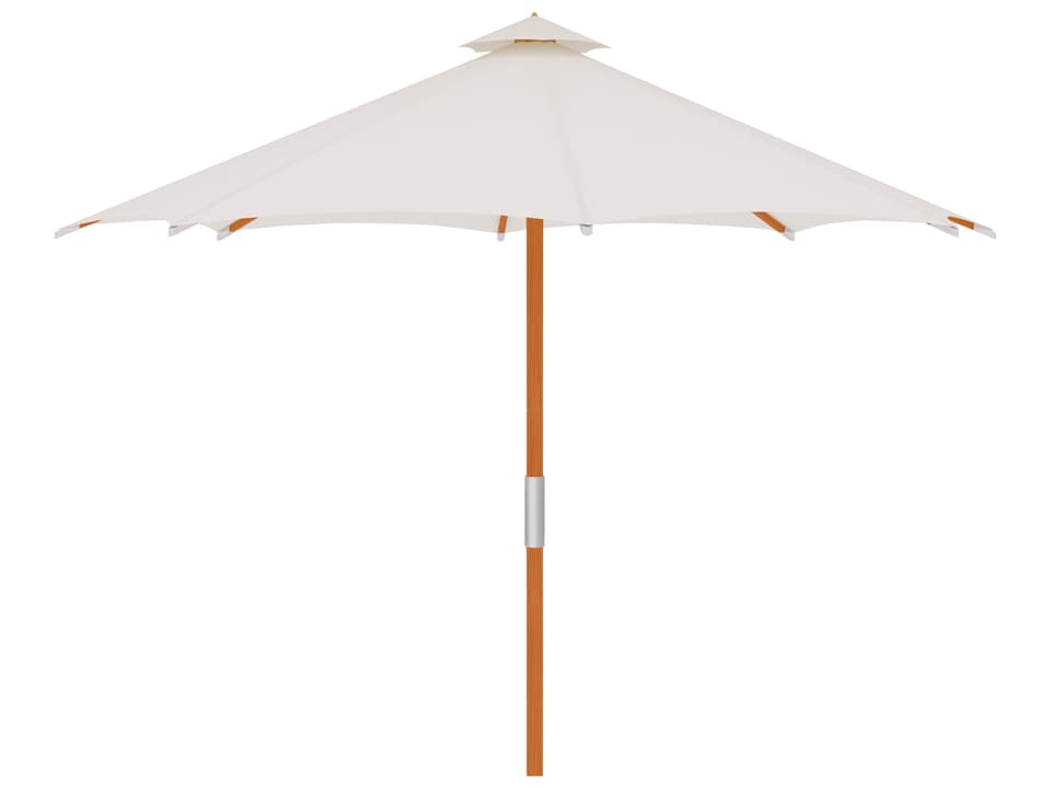 Market Wood White Umbrella
