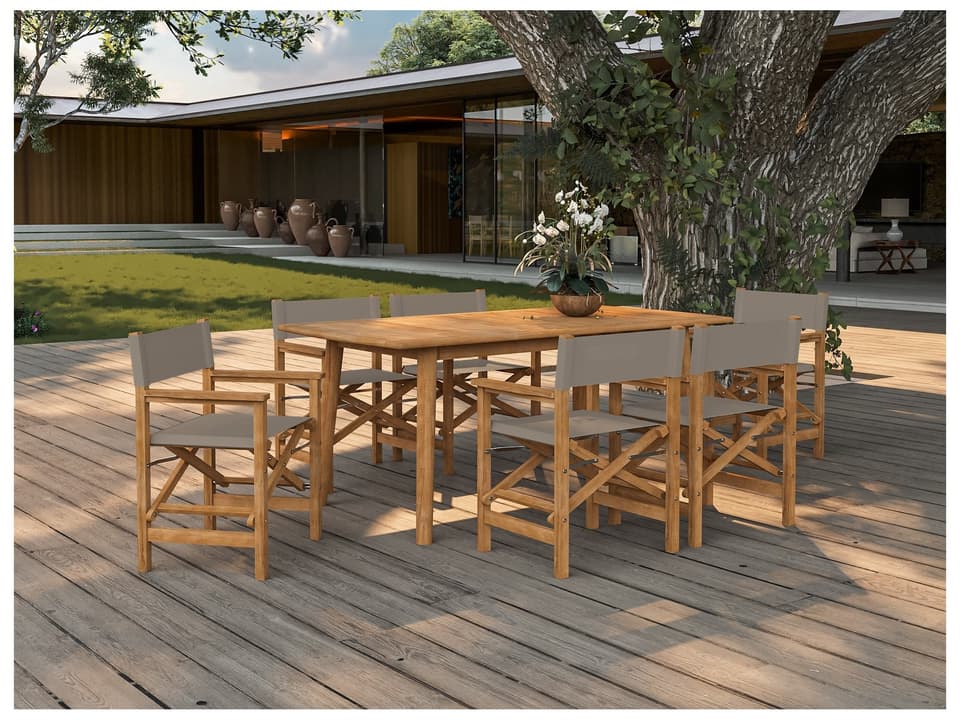 Director Wood Teak Dining Set