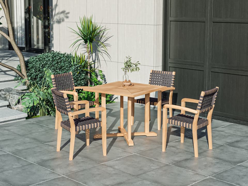 Herning Wood Rope Dining Set