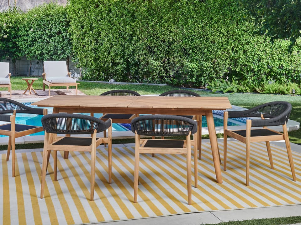 Klint Black Teak Dining Set