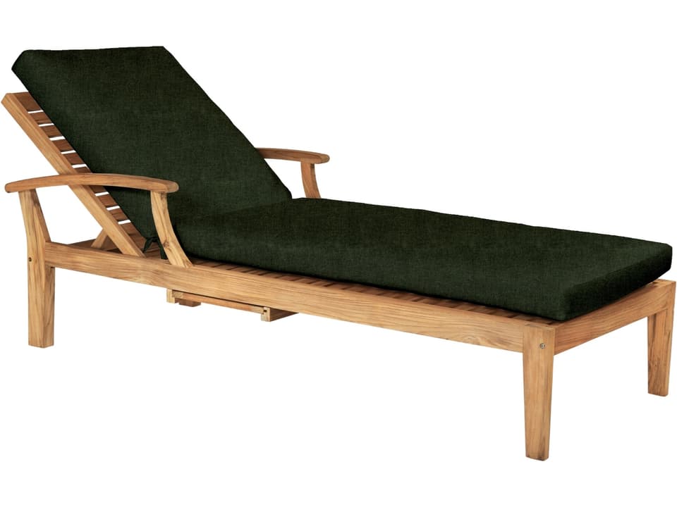 Delano Wood Jungle Teak Cushion Chaise Lounge
