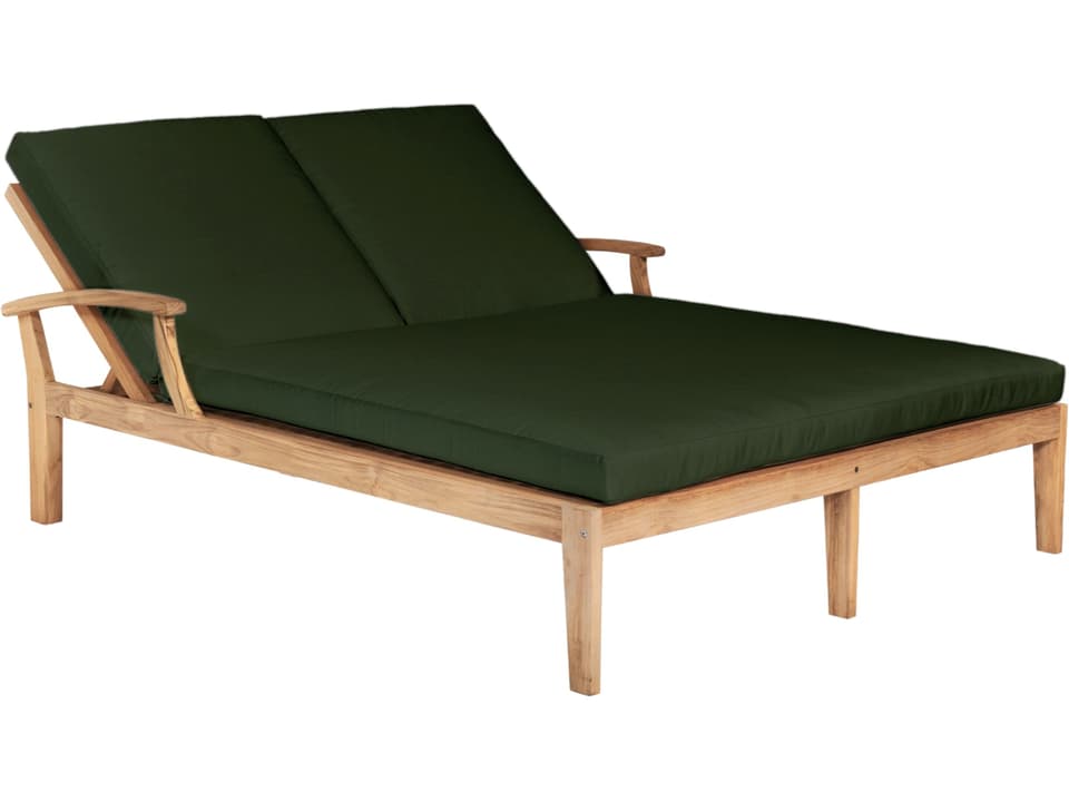 Delano Wood Jungle Teak Cushion Chaise Lounge