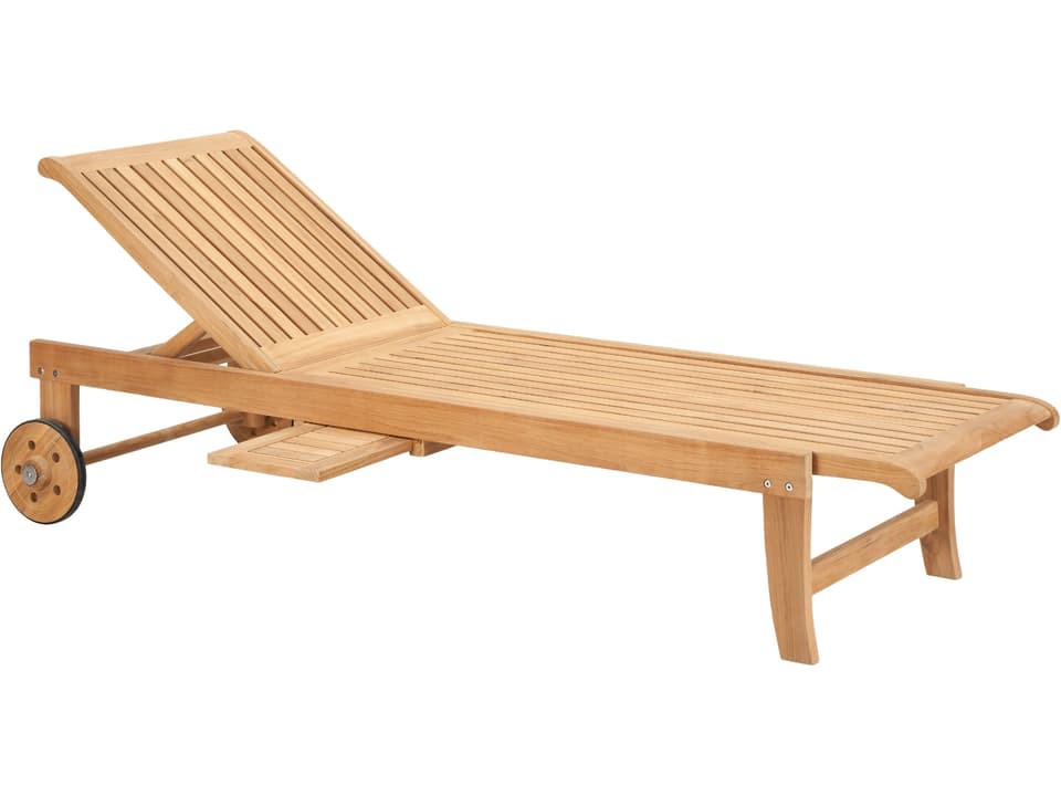 Lance Wood Teak Chaise Lounge