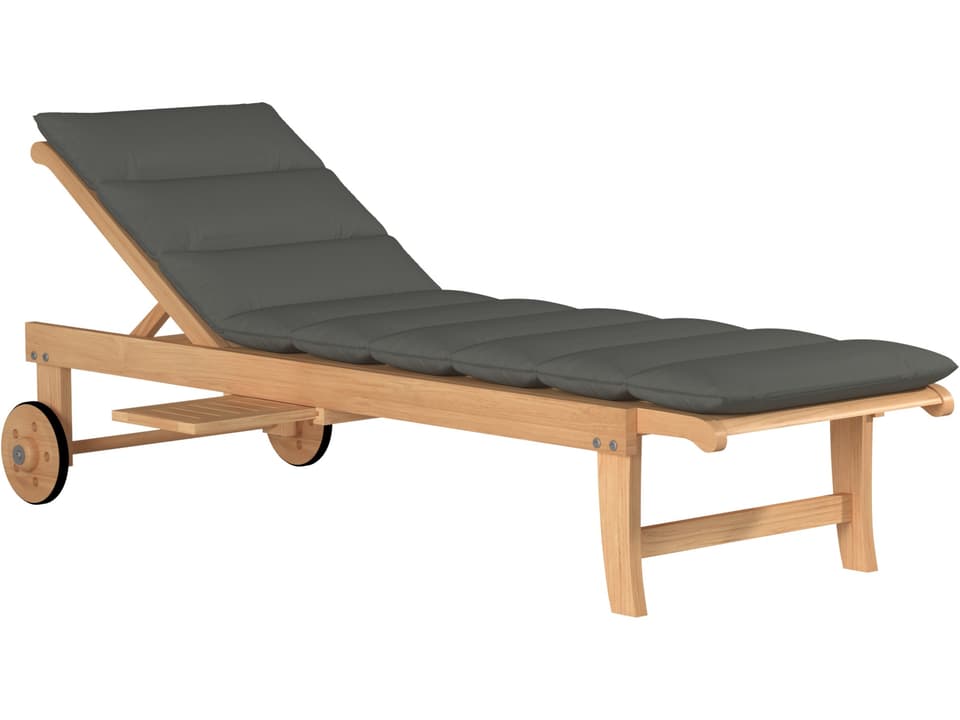 Lance Wood Teak Cushion Chaise Lounge