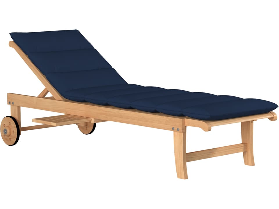 Lance Wood Teak Cushion Chaise Lounge