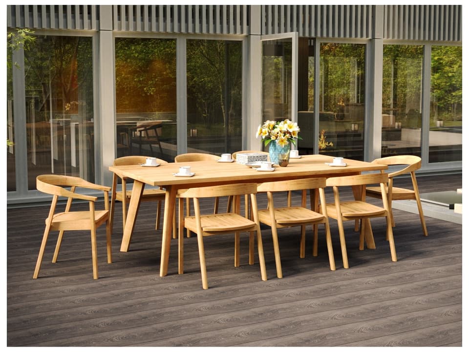 La Costa Wood Teak Dining Set