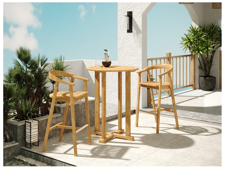 La Costa Wood Teak Dining Set