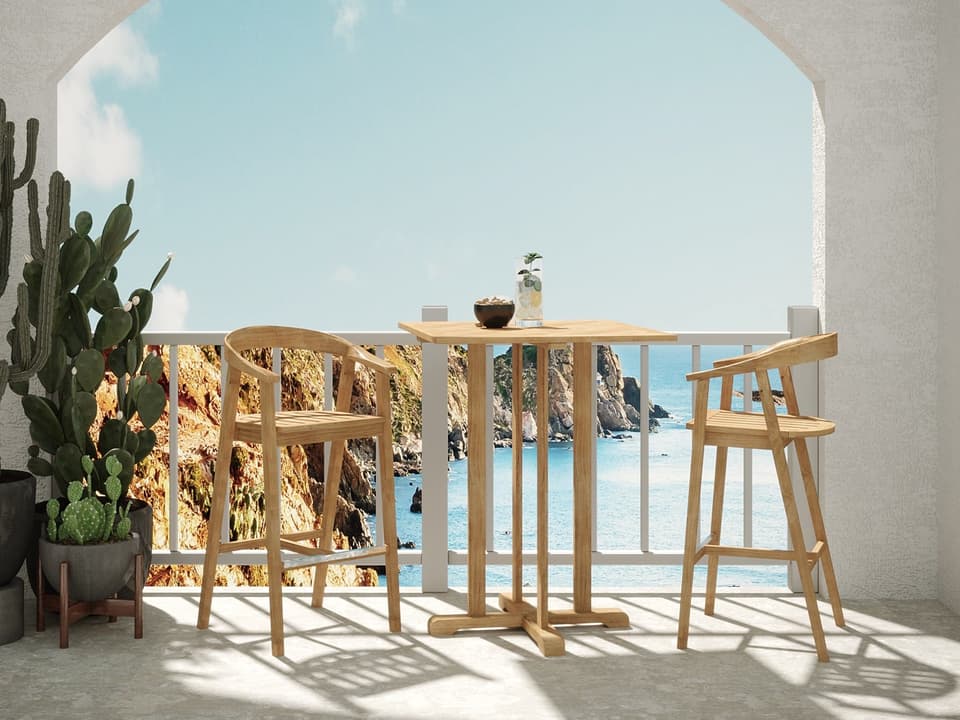 La Costa Wood Teak Dining Set