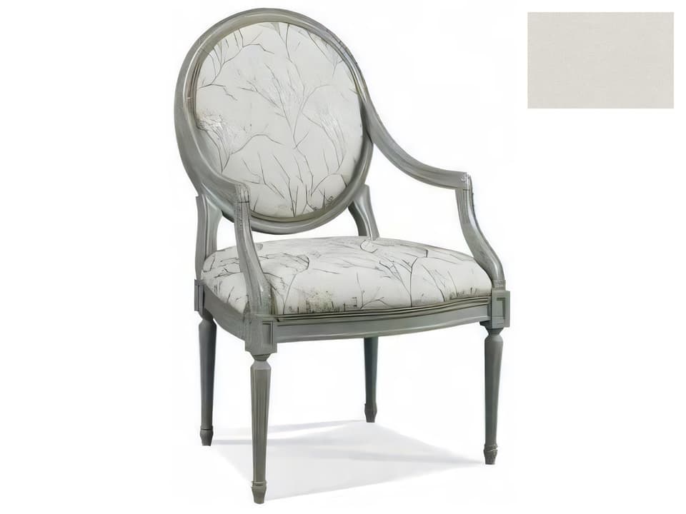 Custom Elements Upholstery Fabric Accent Chair with Tight Back