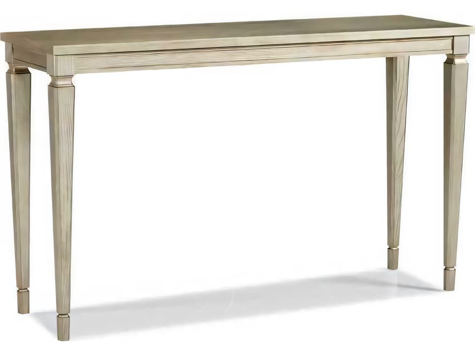 Rockford Rectangular Wood Console Table in Silver Fox