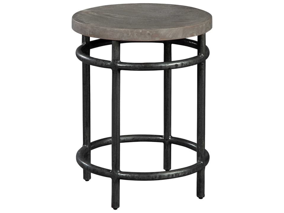 Sedona Backless Counter Stool with Grey Sedona Wood Top and Iron Base